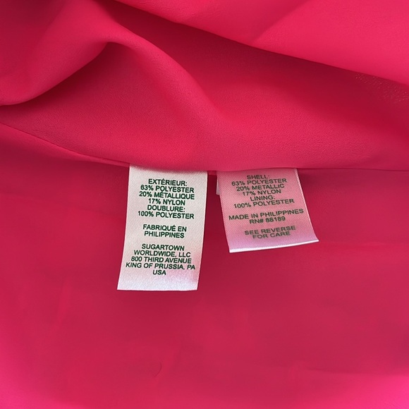 NWT Lilly Pulitzer Pratt Puff sleeve pink gold brocade top Sz XS SM - Picture 11 of 13